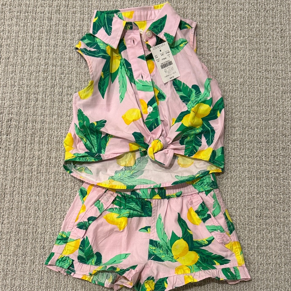 Crewcuts Toddler Girl Matching Lemon Set
